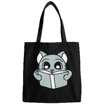 Discover Nerd Cat Reads Novel Book School Reading Learning Bags