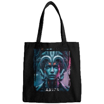 Discover Zodiac sign Aries in cyberpunk era Future Bags