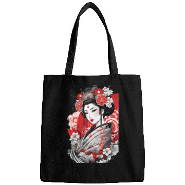 Discover Elegant Geisha with Floral Kimono Bags