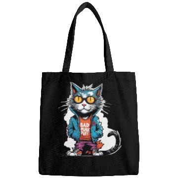 Discover Punk Bad Cat with Sunglasses Bags