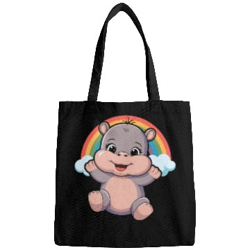 Discover Happy Hippo with Rainbow Smiles Bags