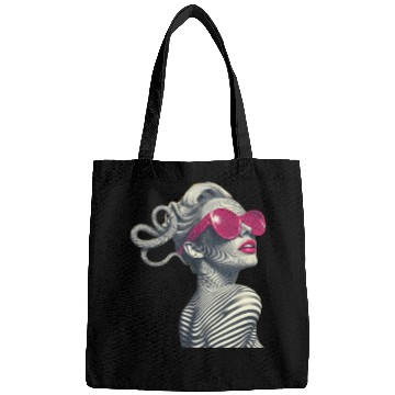 Discover Medusa's Gaze: Optical Illusion Art Bags