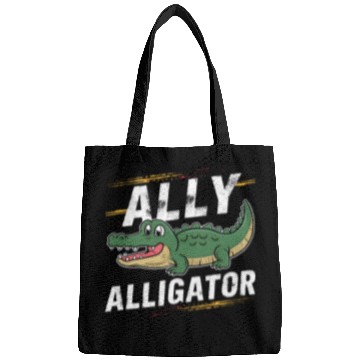 Discover Funny Reptile Pride Month LGBT Ally Cute Alligator Bags