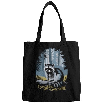 Discover Cottagecore Forest Raccoon Serenity Bags