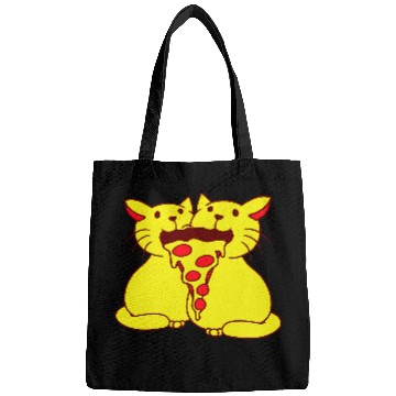 Discover 2 Cats Food Salami Pizza Fast Food Fun Hunger Team Bags
