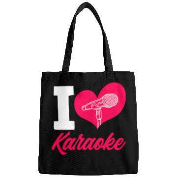 Discover I Love Karaoke Microphone Heart Bags
