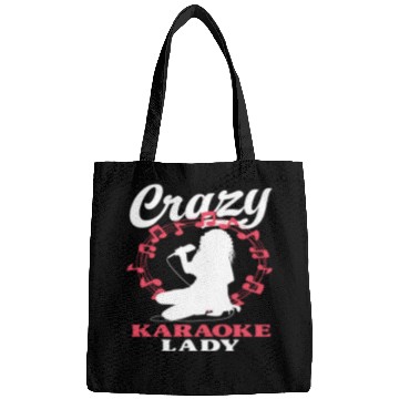 Discover Crazy Karaoke Lady Fun Music Lovers Bags