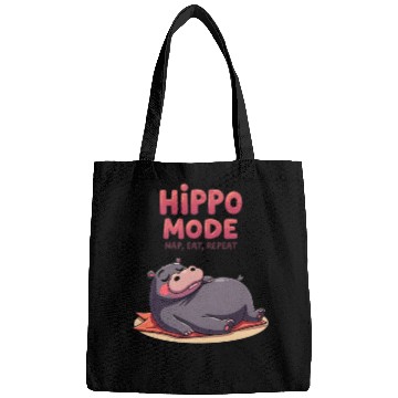 Discover Hippo Mode: Nap, Eat, Repeat. Bags