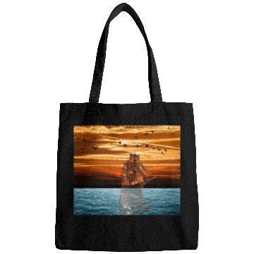 Discover Pirate ship on sea Bags