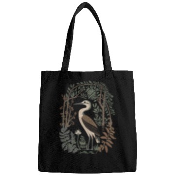 Discover Heron in Forest Foliage Nature Scene Bags