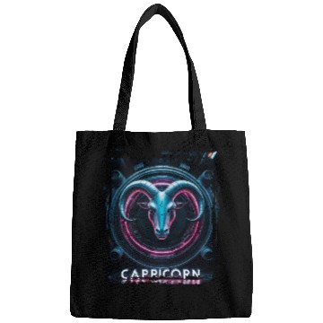 Discover Zodiac sign Capricorn in cyberpunk era Future Bags
