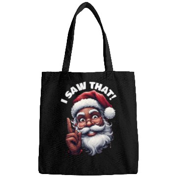 Discover Santa's Watching Festive African American Santa Bags