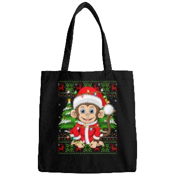 Discover Monkey Santa Hat Ugly Christmas Tree Lights Bags