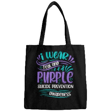 Discover Wellness Collection - I Wear Purple & Teal Bags