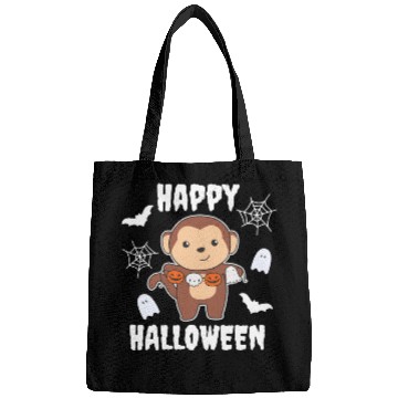 Discover Monkey Happy Halloween Pumpkin Bat Costume Bags