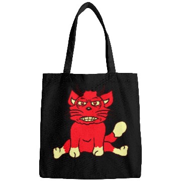 Discover Demon Monster Cat Halloween Fun Horror Devil Horns Bags