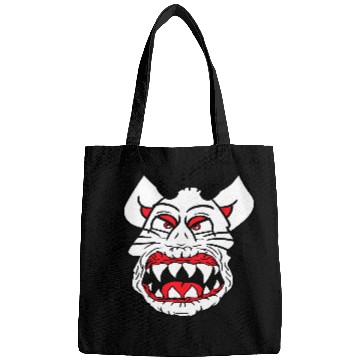 Discover Demon Monster Cat Halloween Fun Horror Devil Horns Bags
