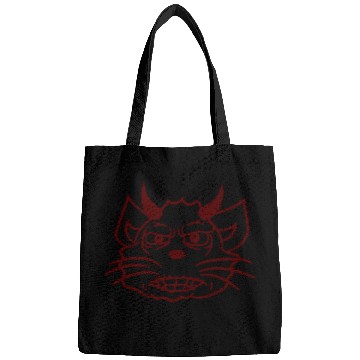 Discover Demon Monster Cat Halloween Fun Horror Devil Horns Bags