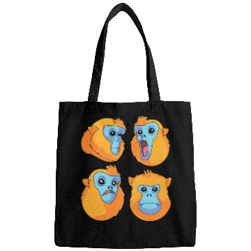 Discover Funny Monkey Faces Golden Snub Nosed Monkey Lover Bags