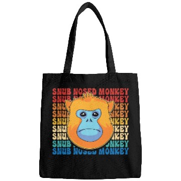 Discover Retro Golden Snub Nosed Monkey Cute Monkey Face Bags