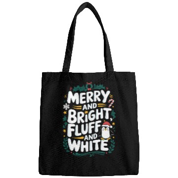 Discover Merry And Bright, Fluff And White Penguin Bags