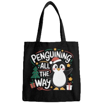 Discover Penguining All The Way Penguin Christmas Joyful Bags
