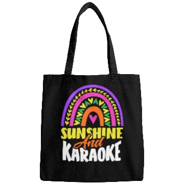 Discover Sun And Karaoke Rainbow Heart Bags