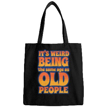 Discover Humorous Retro Typography on Aging and Perspective Bags