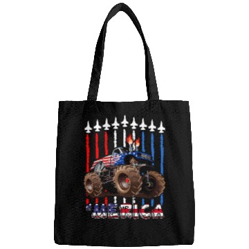 Discover Merica Monster Truck US Flag Bags
