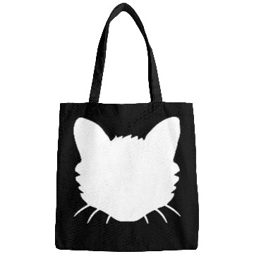 Discover Cat Face Silhouette Kitten Head Outline Outline Bags