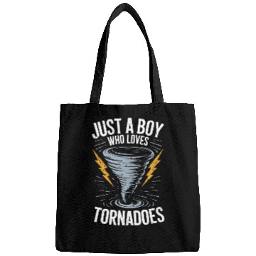 Discover Just a Boy Who Loves Tornadoes Lightning and Storm Bags