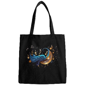 Discover Celestial Music Waves: Abstract Notes and Flow Bags