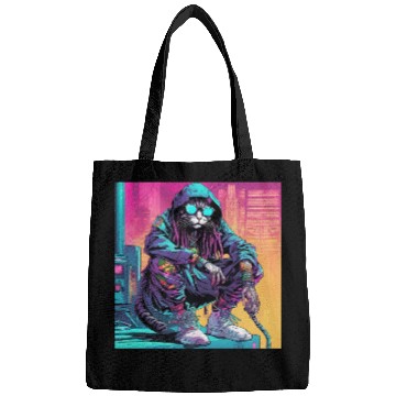 Discover Cyberpunk Rastafari Cat Bags