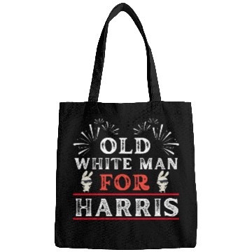 Discover Old White Man For Harris, US 2024 Election Design Bags