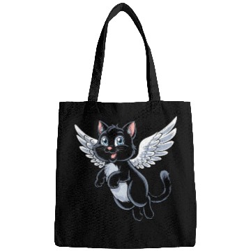 Discover Black Cat with Angel Wings Bags