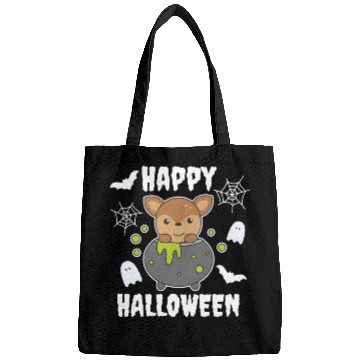 Discover Deer Happy Halloween Cauldron Bat Bags