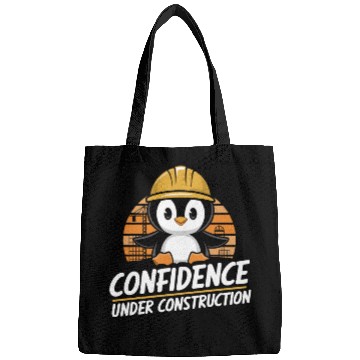 Discover Self-Confidence Penguin Under Construction Bags