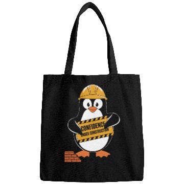 Discover Self-Confidence Under Construction Penguin Humor Bags