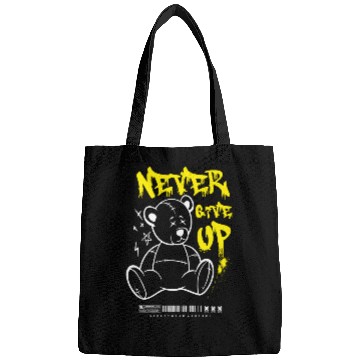Discover Teddy Bear "Never Give Up" Bags