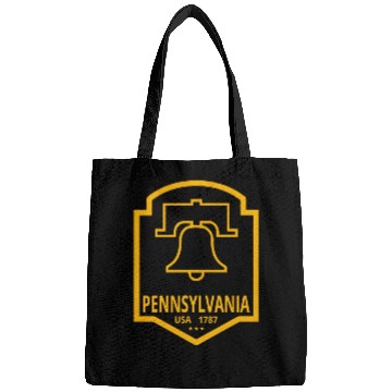 Discover Vintage Pennsylvania Emblem with Liberty Bell Bags