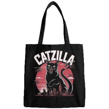 Discover Catzilla Attacks City Design Bags