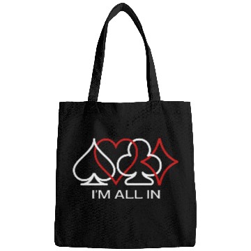 Discover I'm All In Texas Holdem Poker Design Bags
