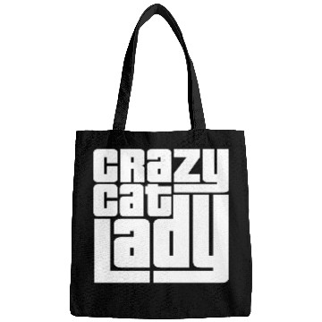 Discover Crazy Cat Lady Text Love Saying Quote Weird Woman Bags