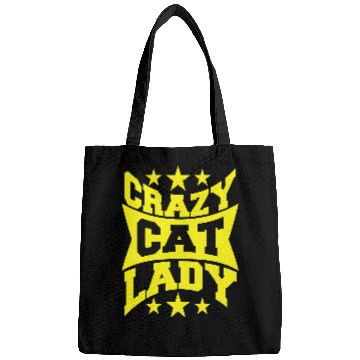 Discover Crazy Cat Lady Text Love Saying Quote Weird Woman Bags