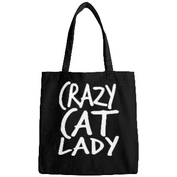 Discover Crazy Cat Lady Text Love Saying Quote Weird Woman Bags