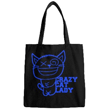 Discover Crazy Cat Lady Text Love Saying Quote Weird Woman Bags