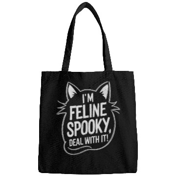 Discover I’m Feline Spooky Cat Halloween Saying Bags