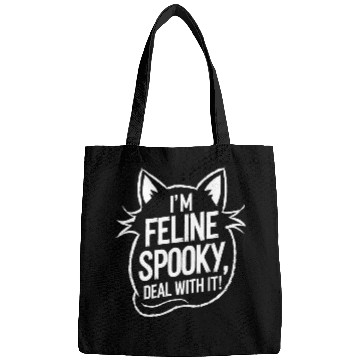 Discover I’m Feline Spooky Cat Halloween Saying Bags