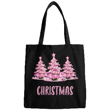 Discover Merry Christmas Letter Xmas Tree Graphic Print Bags