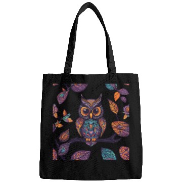 Discover Halloween Owl Alebrije and Leaves Bags